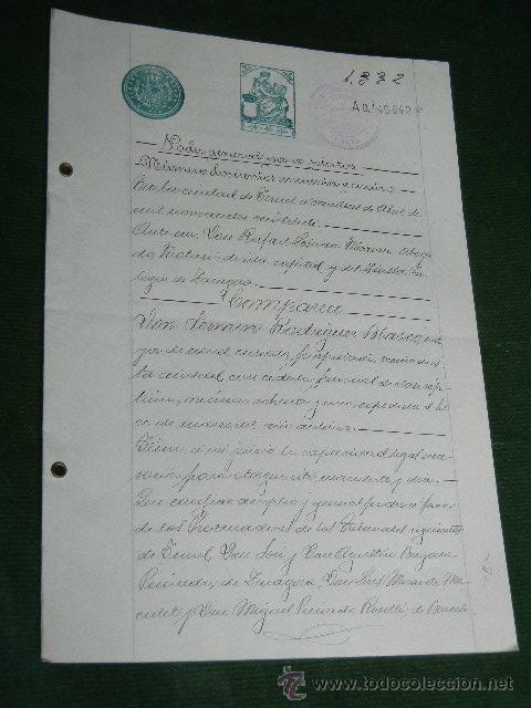 Manuscritos antiguos: DOCUMENTO NOTARIAL PODER NOTARIA DE RAFAEL LOSADA MAZORRA, TERUEL, 1927 - Foto 1