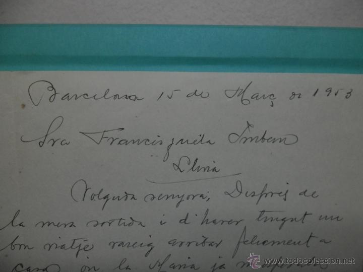 Manuscritos antiguos: CARTA MANUSCRITA - 1953 - LLIVIA - - Foto 2