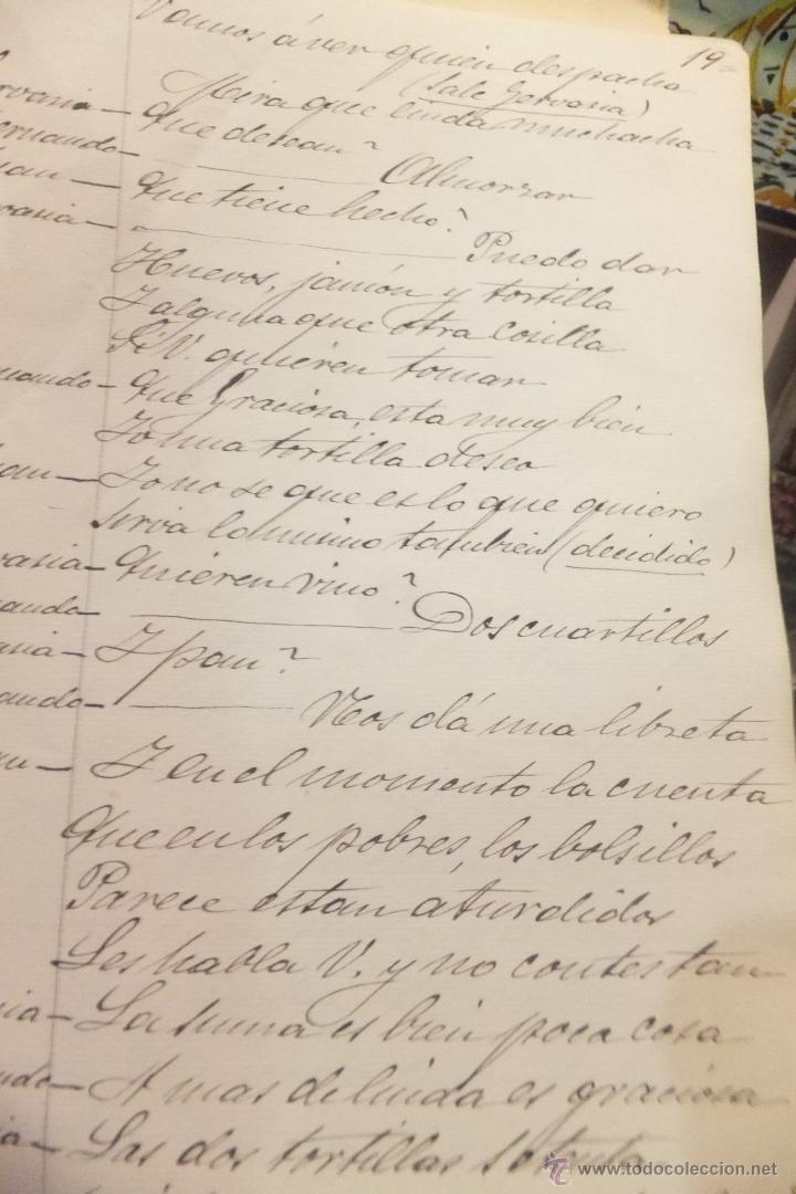 Manuscritos antiguos: Manuscrito El Padrino c&oacute;mico dram&aacute;tico  de Bartolom&eacute; Sacristan 1903 - Foto 5