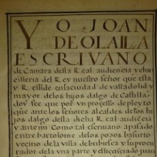 Manuscritos antiguos: 1629 - HIDALGUIA DE BARTOLOME DE LOS POZOS BASURTO - BRIVIESCA AJA VALLE DE SOBA - JUAN DE OLALLA