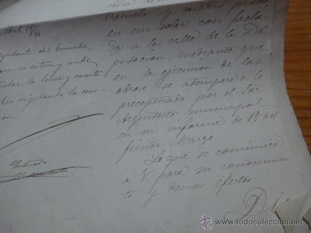 Manuscritos antiguos: Documento de ensanche de ciudadela, barcelona, 1884 - Foto 3