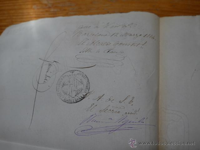 Manuscritos antiguos: Documento de ensanche de ciudadela, barcelona, 1884 - Foto 4