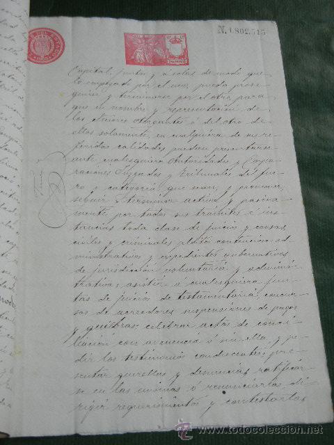 Manuscritos antiguos: DOCUMENTO NOTARIAL PODER NOTARIA DE FRANCISCO PASCUAL Y ELIAS,  BARCELONA 1903 - Foto 2