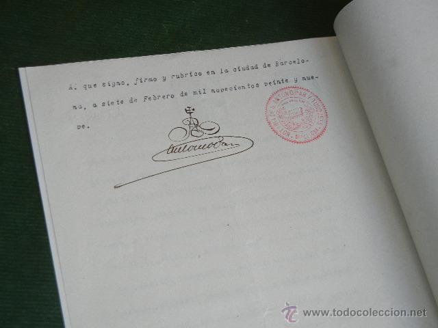 Manuscritos antiguos: DOCUMENTO NOTARIAL PODER NOTARIA DE ANTONIO PAR Y TUSQUETS,  BARCELONA 1929 - Foto 2