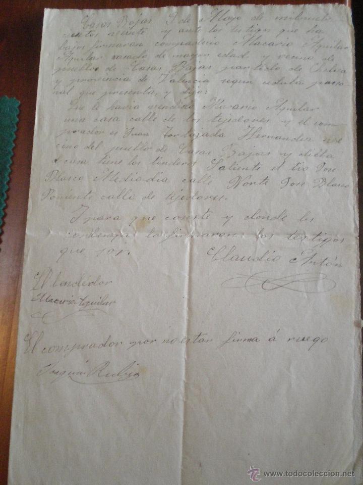 Manuscritos antiguos: 1920 CASA BAJAS (VALENCIA). DOCUMENTO MANUSCRITO DE COMPRA DE CASA - Foto 1