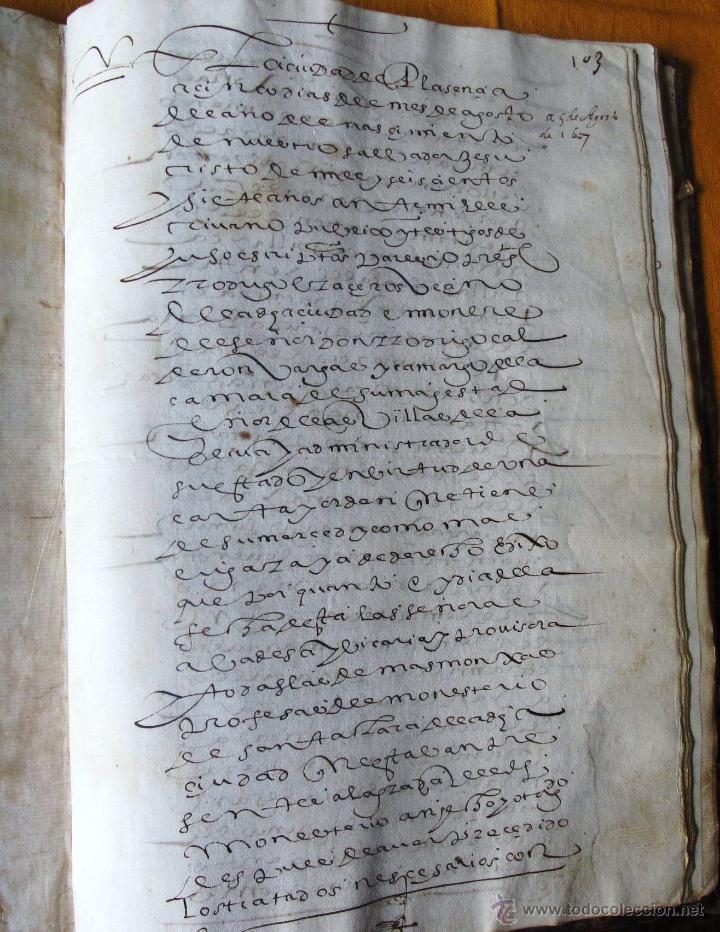 Manuscritos antiguos: CAPITULO IMPORTANTE Y DECISIVO EN EL CONVENTO DEL MONASTERIO DE SANTA CLARA DE PLASENCIA. - Foto 6