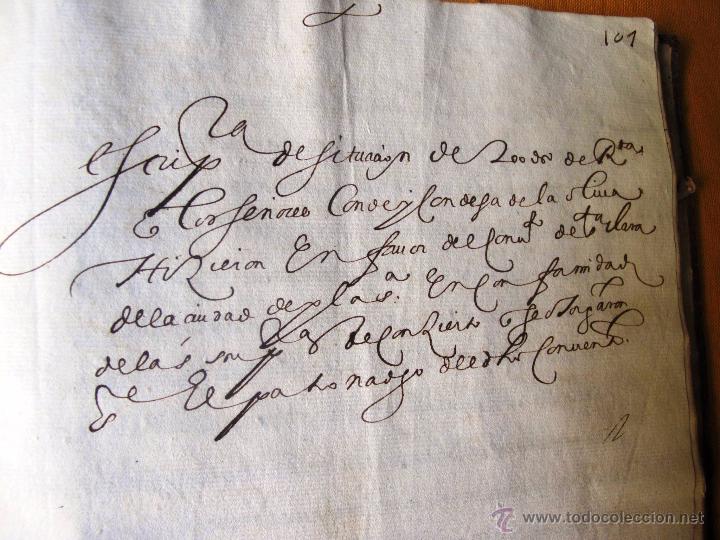 Manuscritos antiguos: CAPITULO IMPORTANTE Y DECISIVO EN EL CONVENTO DEL MONASTERIO DE SANTA CLARA DE PLASENCIA. - Foto 7