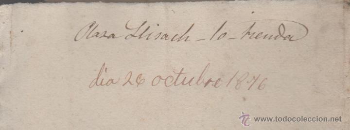 Manuscritos antiguos: documento notarial de boda manresa 1876 - Foto 4