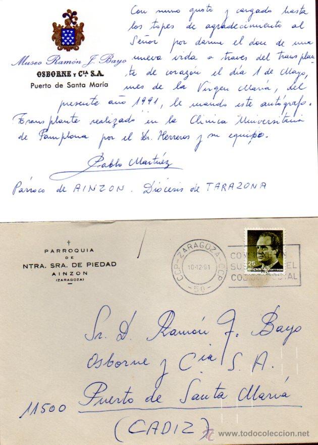 Manuscritos antiguos: SIGNED,AUTOGRAPH,FIRMA,PABLO MARTINEZ, PARROCO. LEER. - Foto 1