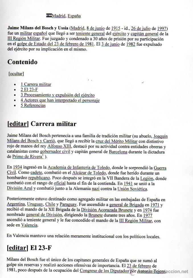 Manuscritos antiguos: SIGNED,AUTOGRAPH,FIRMA,GENERAL JAIME MILANS DEL BOSCH. LEER. - Foto 3
