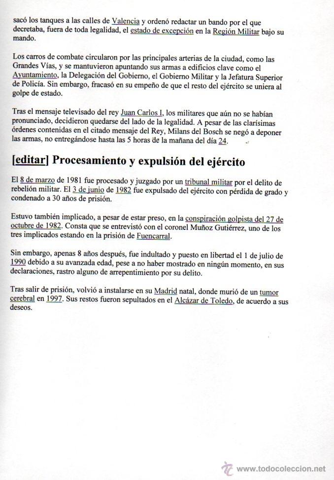 Manuscritos antiguos: SIGNED,AUTOGRAPH,FIRMA,GENERAL JAIME MILANS DEL BOSCH. LEER. - Foto 4