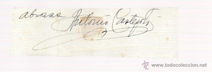 Manuscritos antiguos: SIGNED,AUTOGRAPH,FIRMA, COMANDANTE ANTONIO CASTEJON ESPINOSA ,LEER. - Foto 1