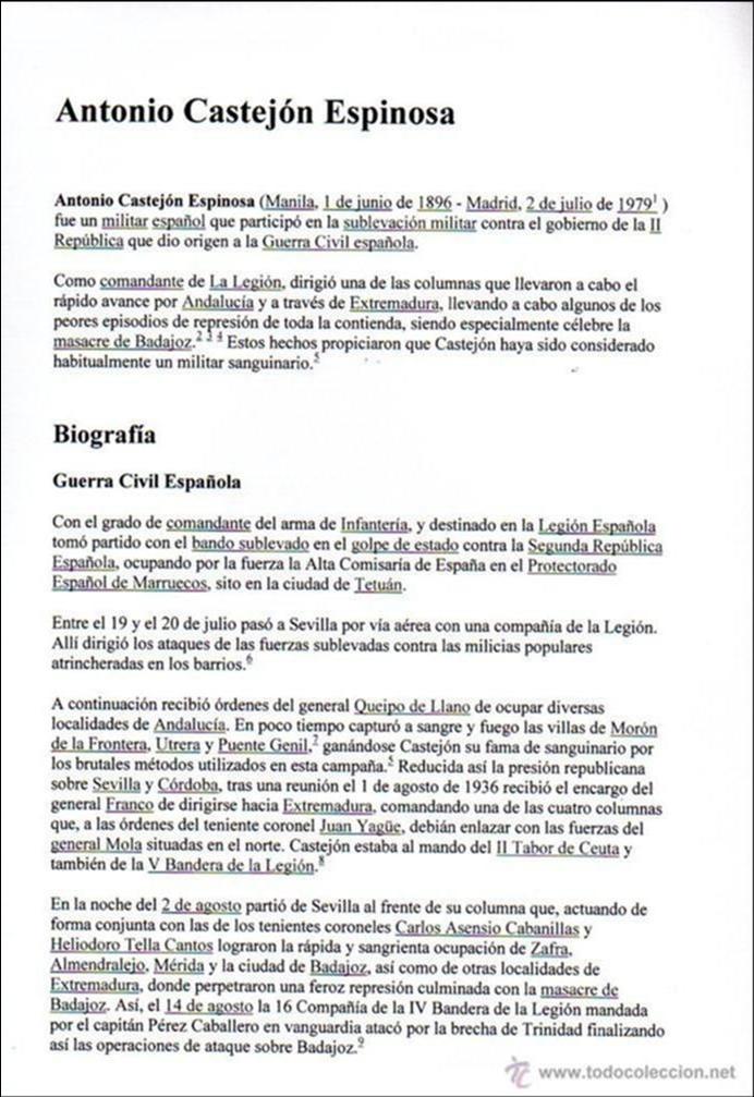 Manuscritos antiguos: SIGNED,AUTOGRAPH,FIRMA, COMANDANTE ANTONIO CASTEJON ESPINOSA ,LEER. - Foto 2