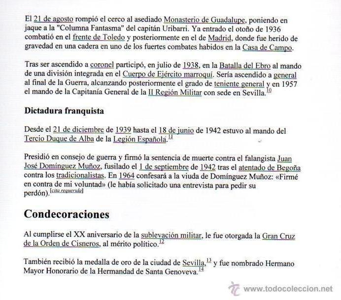 Manuscritos antiguos: SIGNED,AUTOGRAPH,FIRMA, COMANDANTE ANTONIO CASTEJON ESPINOSA ,LEER. - Foto 3