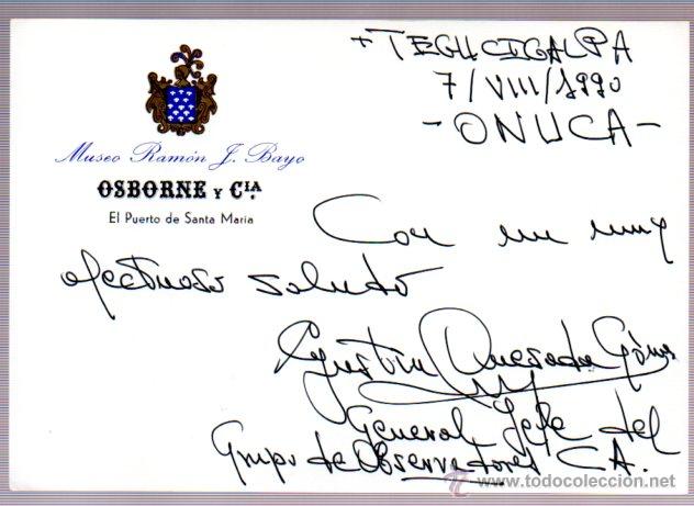 Manuscritos antiguos: SIGNED,AUTOGRAPH,FIRMA GENERAL AGUSTIN QUESADA GOMEZ,LEER. - Foto 1
