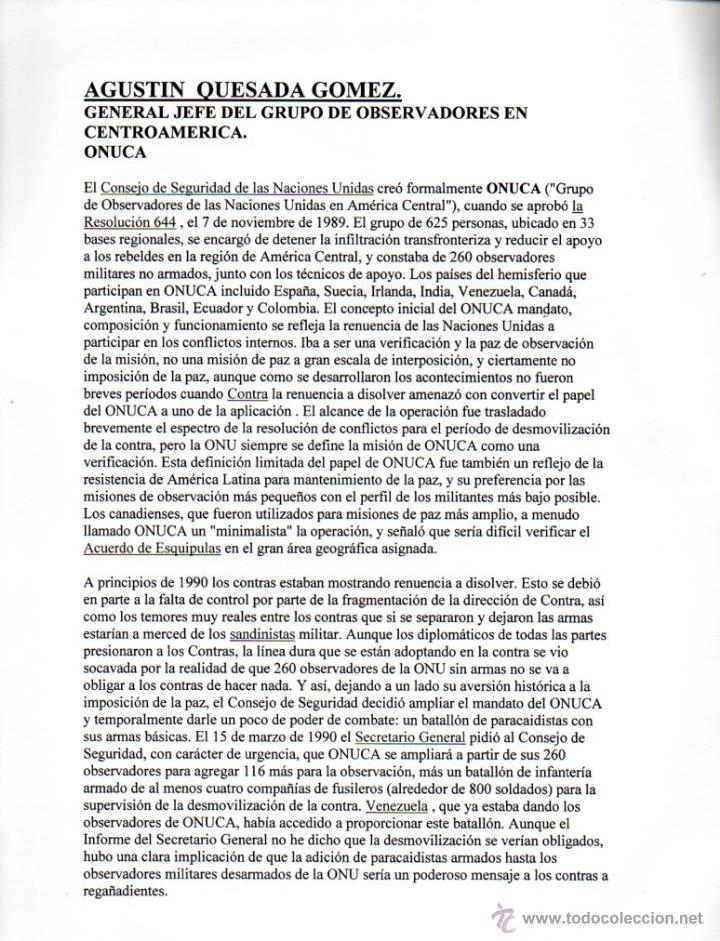 Manuscritos antiguos: SIGNED,AUTOGRAPH,FIRMA GENERAL AGUSTIN QUESADA GOMEZ,LEER. - Foto 2