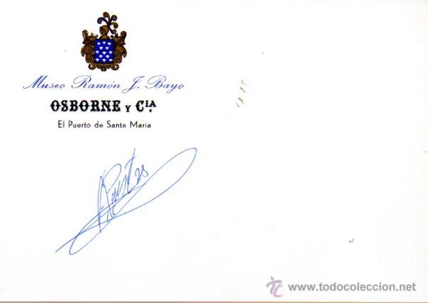 Manuscritos antiguos: SIGNED,AUTOGRAPH,FIRMA,ANTONIO MANUEL PUNTA MENA,TORERO.VER GOOGLE. - Foto 1