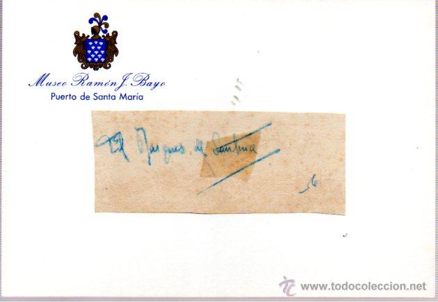 Manuscritos antiguos: SIGNED,AUTOGRAPH,FIRMA,FIRMA DEL MARQUES DE SANTURCE.VER GOOGLE. - Foto 1