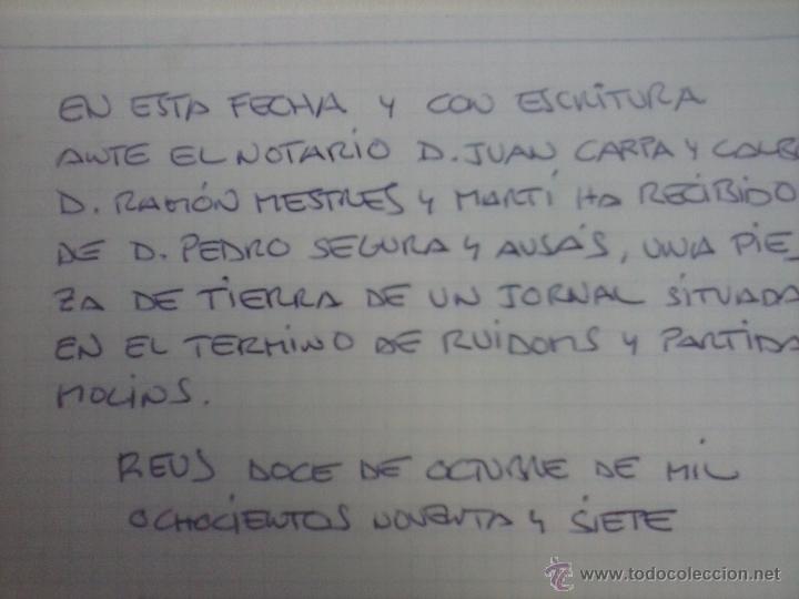 Manuscritos antiguos: DOCUMENTO NOTARIAL , REUS 1897. - Foto 4