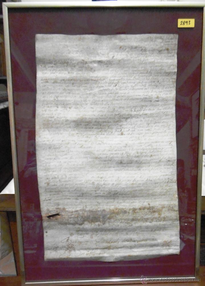 Manuscritos antiguos: PERGAMINO ANTIGUO MANUSCRITO, DOCUMENTO O ESCRITURA, ECLESIASTICO? - Foto 2