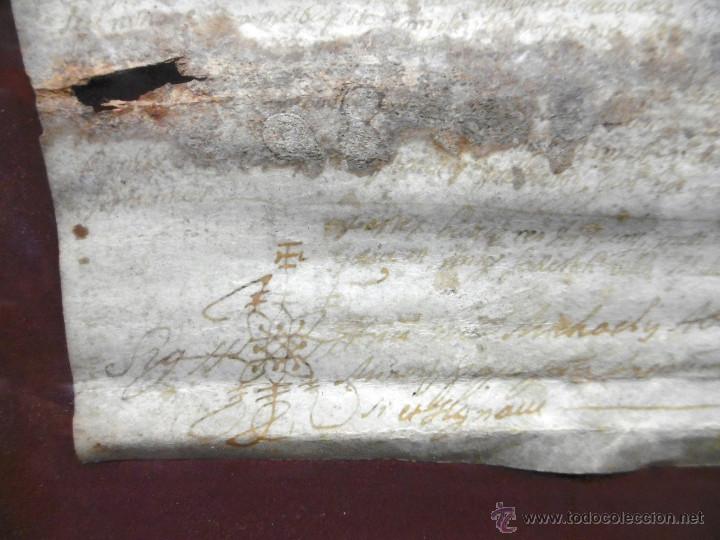 Manuscritos antiguos: PERGAMINO ANTIGUO MANUSCRITO, DOCUMENTO O ESCRITURA, ECLESIASTICO? - Foto 6