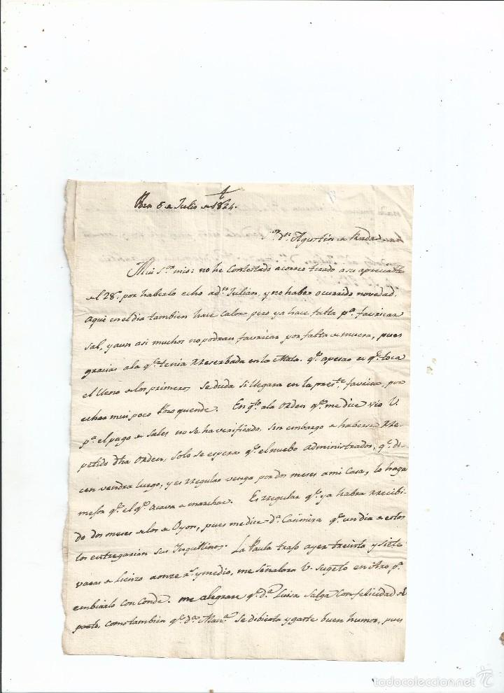 Manuscritos antiguos: 1824 - carta - administraci&oacute;n de las salinas poza de la sal burgos