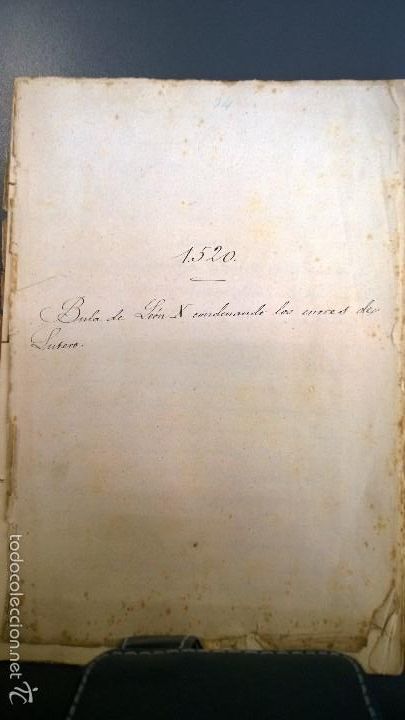 Manuscritos antiguos: Bula de Le&oacute;n X 1520 - Foto 1