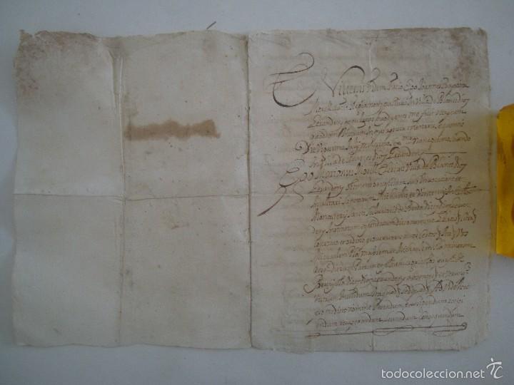 Alte Manuskripte: MANUSCRITO DEL SIGLO XVII EN BLANES. CUARTILLA EN FOLIO MENOR. 3 P&Aacute;GINAS.