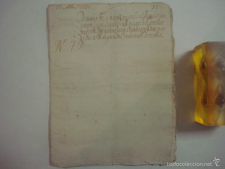 Ancient Manuscripts: MANUSCRITO DE 1696.DONACI&Oacute;N.TEXTO LATIN Y CATAL&Aacute;N.GERUNDA FOLIO MENOR. 9 P&Aacute;GINAS