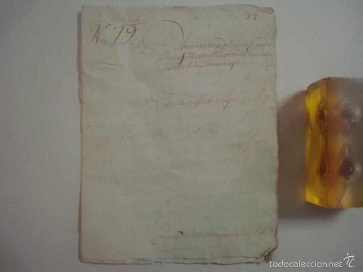 Manuscritos antiguos: MANUSCRITO DE 1696. DONACI&Oacute;N.GERUNDA. GIRONA.TEXTO LAT&Iacute;N.FOLIO MENOR. 7 P&Aacute;GINAS