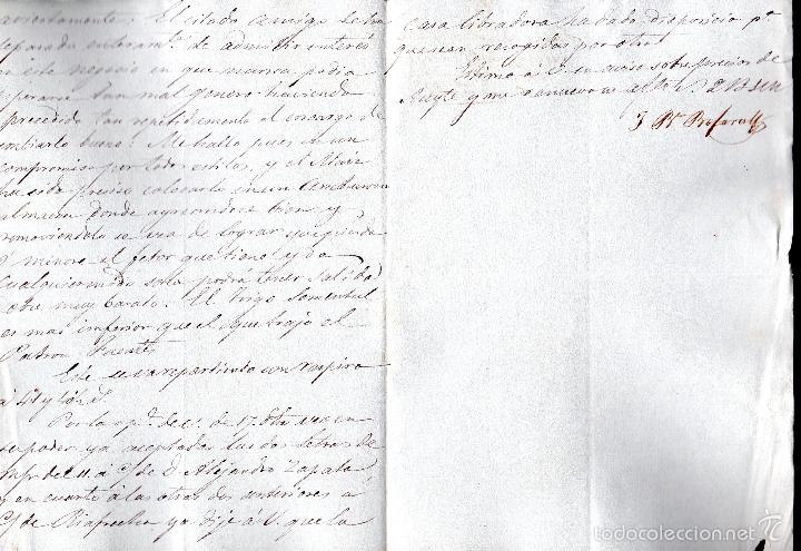 Manuscritos antiguos: JUAN BAUTISTA BOFARUL. 1849. CADIZ. - Foto 2