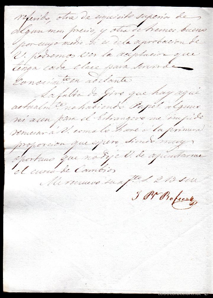 Manuscritos antiguos: JUAN BAUTISTA BOFARUL. 1849. CADIZ. - Foto 2