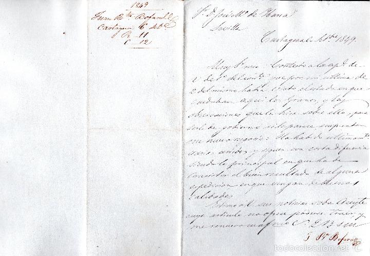 Manuscritos antiguos: JUAN BAUTISTA BOFARUL. 1849. CADIZ. - Foto 1