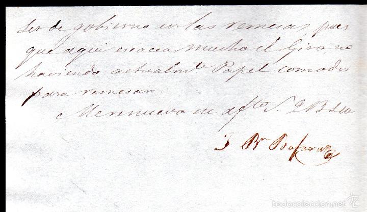 Manuscritos antiguos: JUAN BAUTISTA BOFARUL. 1849. CADIZ. - Foto 2