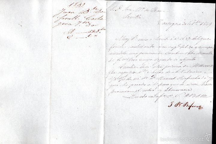 Manuscritos antiguos: JUAN BAUTISTA BOFARUL. 1849. CADIZ. - Foto 1