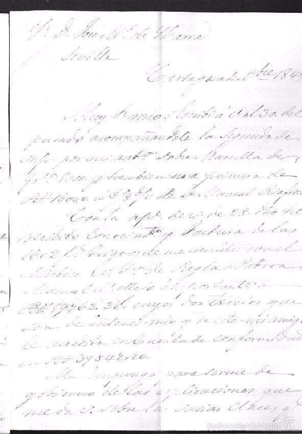 Manuscritos antiguos: JUAN BAUTISTA BOFARUL. 1849. CADIZ. - Foto 1