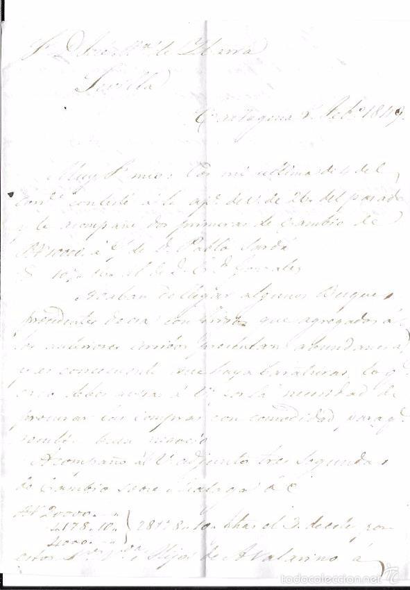 Manuscritos antiguos: JUAN BAUTISTA BOFARUL. 1849. CADIZ. - Foto 1