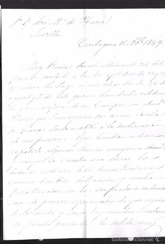 Manuscritos antiguos: JUAN BAUTISTA BOFARUL. 1849. CADIZ. - Foto 1