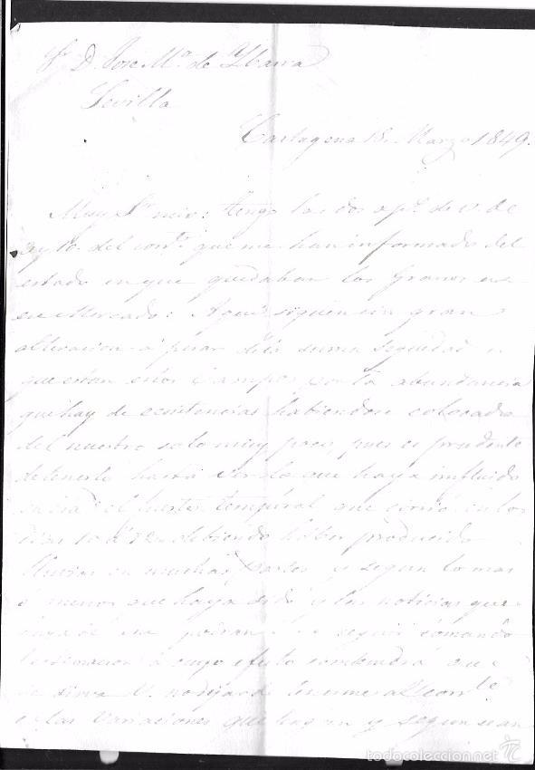 Manuscritos antiguos: JUAN BAUTISTA BOFARUL. 1849. CADIZ. - Foto 1