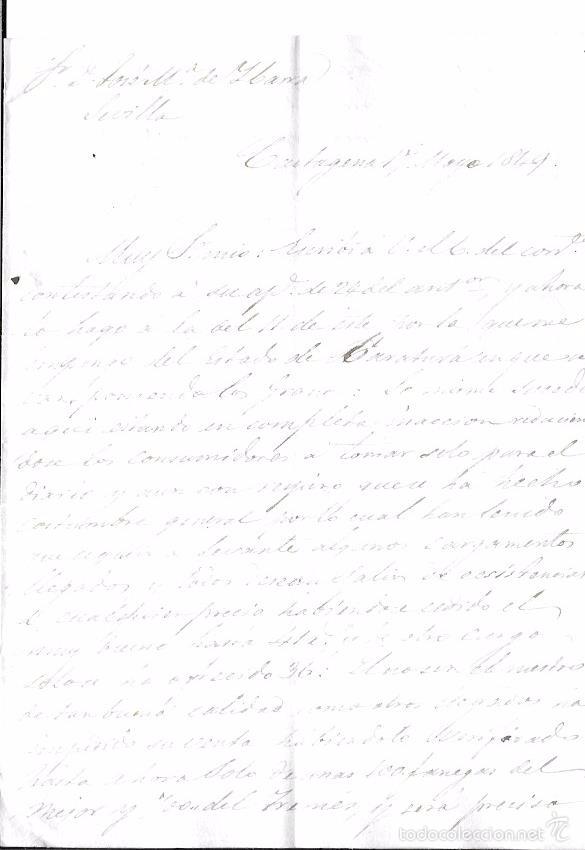 Manuscritos antiguos: JUAN BAUTISTA BOFARUL. 1849. CADIZ. - Foto 1