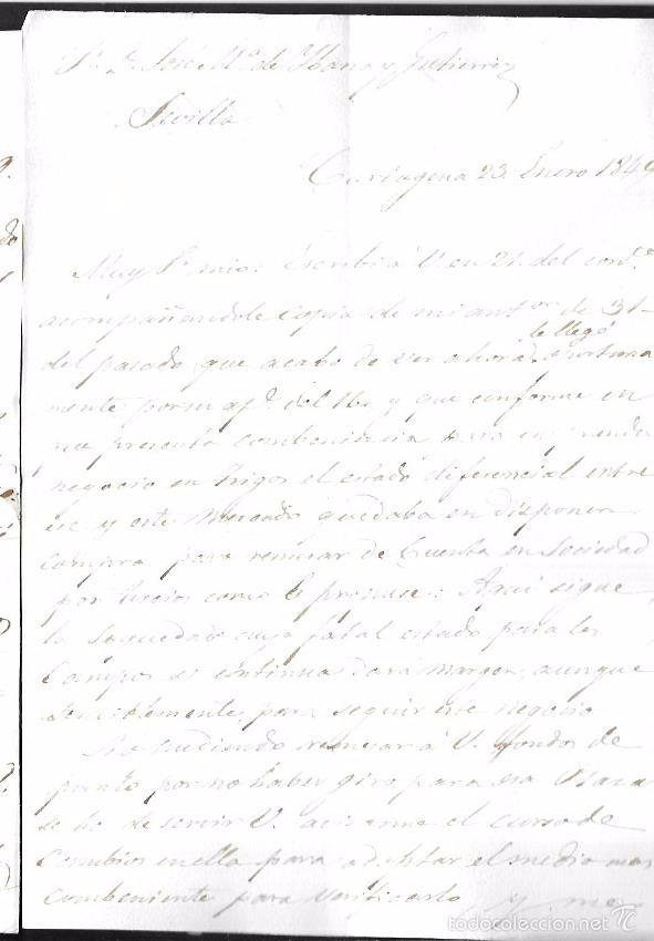Manuscritos antiguos: JUAN BAUTISTA BOFARUL. 1849. CADIZ. - Foto 1
