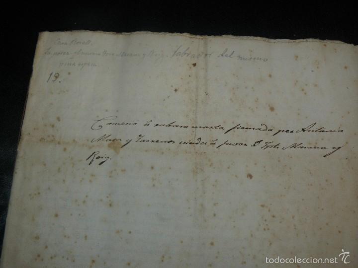 Manuscritos antiguos: VILAFRANCA DEL PENED&Egrave;S 1845- DOCUMENTO MANUSCRITO - Foto 3
