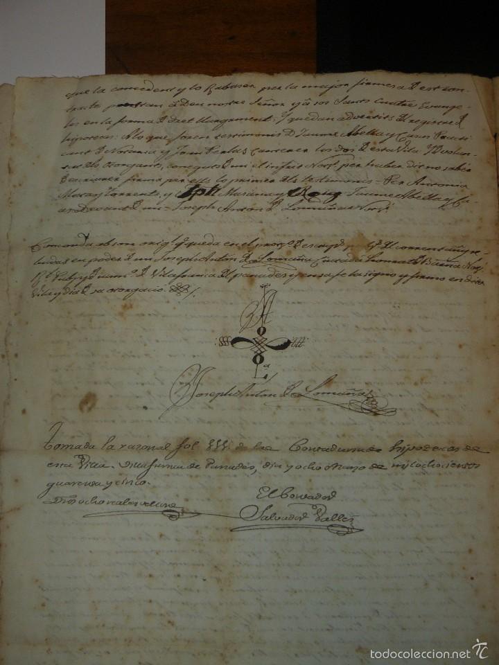 Manuscritos antiguos: VILAFRANCA DEL PENED&Egrave;S 1845- DOCUMENTO MANUSCRITO - Foto 4
