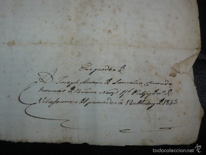 Manuscritos antiguos: VILAFRANCA DEL PENED&Egrave;S 1845- DOCUMENTO MANUSCRITO - Foto 5