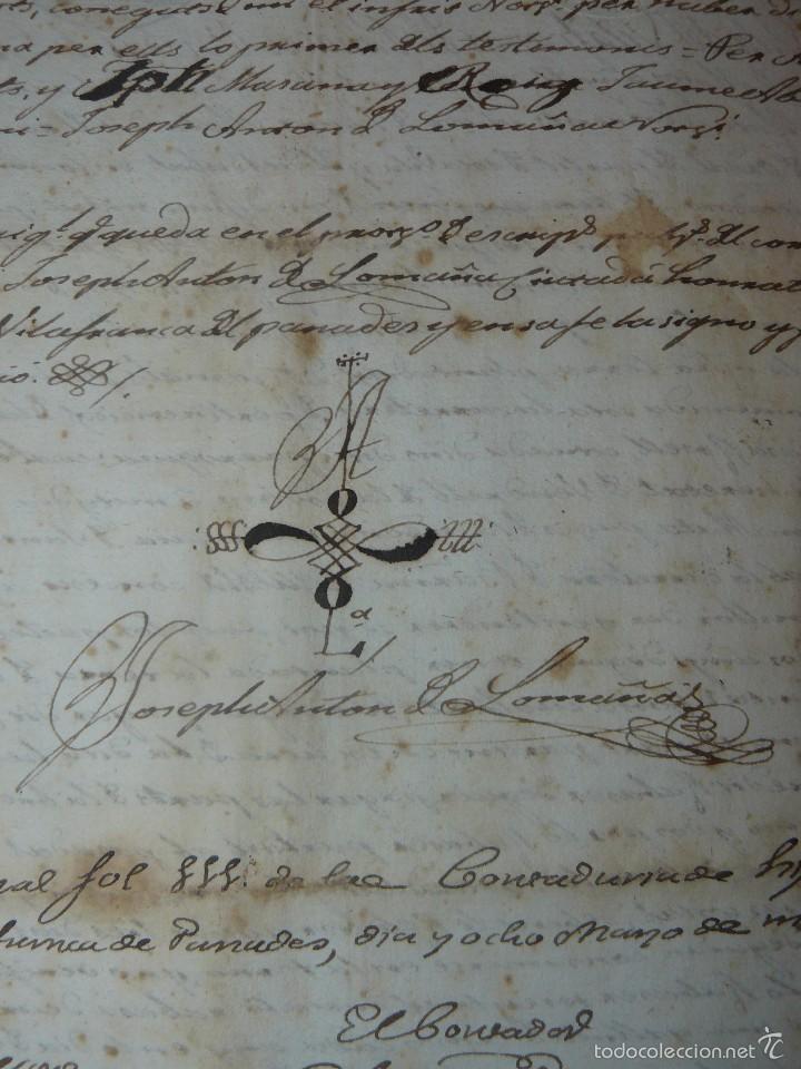 Manuscritos antiguos: VILAFRANCA DEL PENED&Egrave;S 1845- DOCUMENTO MANUSCRITO - Foto 6