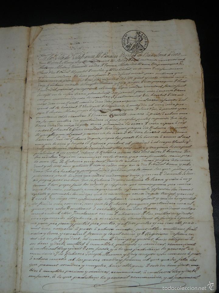 Manuscritos antiguos: VILAFRANCA DEL PENED&Egrave;S 1845- DOCUMENTO MANUSCRITO - Foto 7