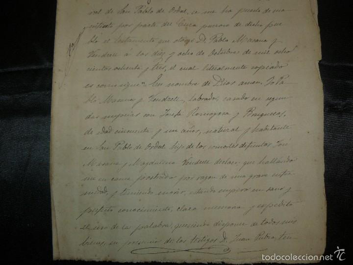 Manuscritos antiguos: testamento manuscrito - 1888 - vilafranca del penedes - Foto 5