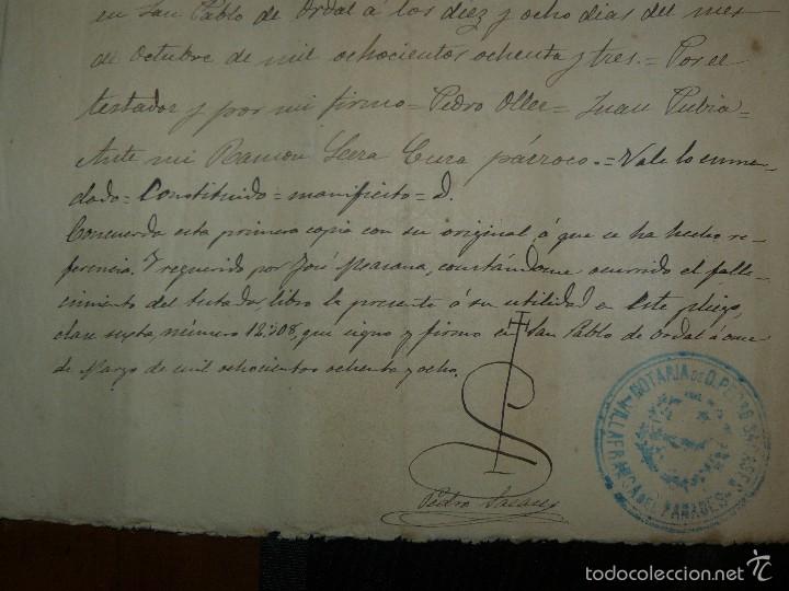 Manuscritos antiguos: testamento manuscrito - 1888 - vilafranca del penedes - Foto 6