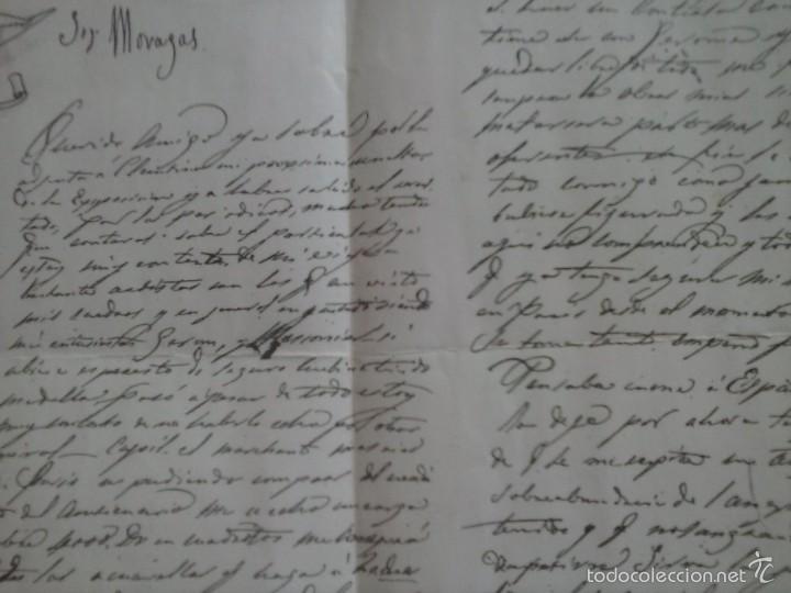 Manuscritos antiguos: CARTA DE J.M.FORTUNY - REUS. - Foto 2