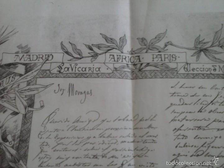 Manuscritos antiguos: CARTA DE J.M.FORTUNY - REUS. - Foto 6